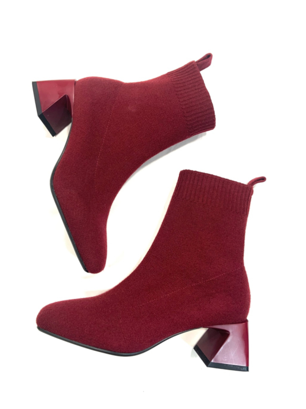 VIVAIA Regina Pro Chunky Heel Stretch Booties (Sz 36.5)
